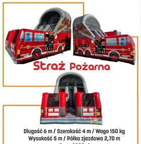 Dmuchana zjeżdżalnia Straż